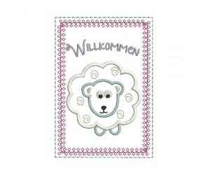 ITH - Postkarte Willkommen Schaf